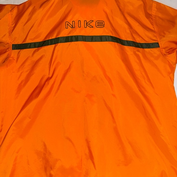 Vintage 90's Windbreaker Jacket NIKE Orange Full Zip Black Tag Size Medium - Picture 12 of 13